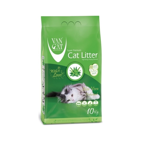 Van Cat Aloe Vera Kokulu İnce Kedi Kumu 10 Kg