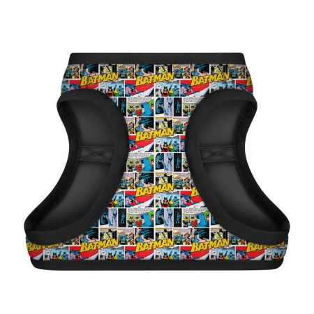 WAUDOG Clothes soft dog harness with QR passport, "Batman comics" design 18-20 cm
