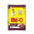 Me-O Pouch Sos İçinde Parça Dana Etli & Kuzu Etli Kedi Yaş Mama 80 gr (12 adet)