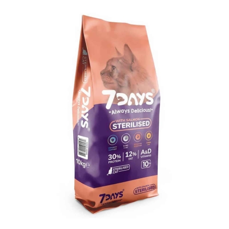 7 DAYS Balık Etli Kısırlaştırılmış Kedi Maması 10 Kg
