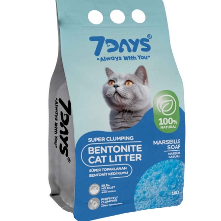 7 Days Marsilya Sabunlu Bentonit Kedi Kumu 10 Lt