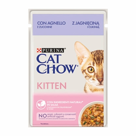 Cat Chow Kitten Kuzu Etli Yaş Kedi Maması