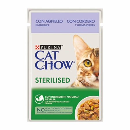 Cat Chow Sterilised Kuzu Etli Yaş Kedi Maması