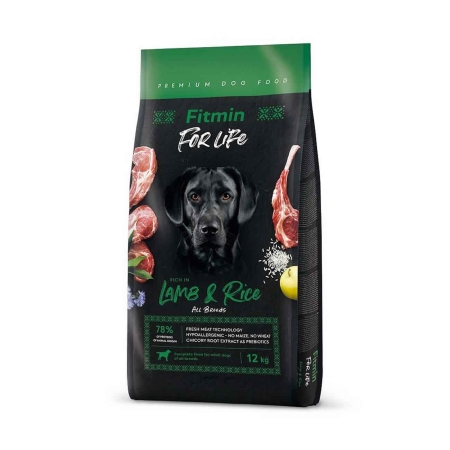 Fitmin For Life Lamb & Rice Kuzu Etli Yetişkin Köpek Maması 12 Kg