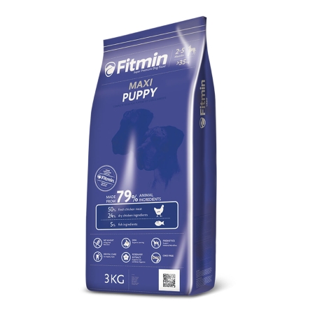 Fitmin Maxi Puppy %50 Taze Tavuk Etli Büyük Irk Yavru Köpek Maması 3 Kg