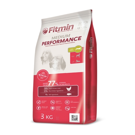 Fitmin Performance Taze Tavuk Etli Orta Irk Yetişkin Köpek Maması 3 Kg