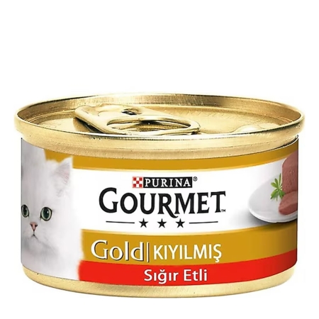 Gourmet Gold 6 Al 5 Öde Sığır Etli Kıyılmış Yetişkin Kedi Maması 6×85 gr