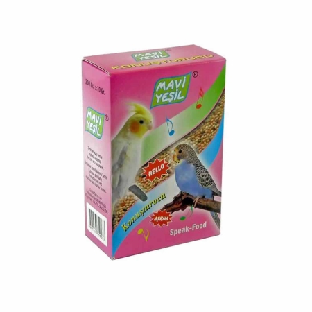 Mavi Yeşil Konuşturucu Muhabbet ve Paraket Yemi 200 Gr