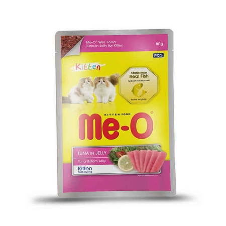 Me-O Pouch Jöle İçinde Ton Balığı Yavru Kedi Yaş Mama 80 gr (12 adet)