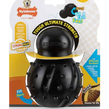 Nylabone Biftek Aromalı Köpek Kemirme ve Ödül Topu L