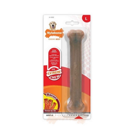 Nylabone Domuz Pastırması Aromalı Köpek Çiğneme Kemiği