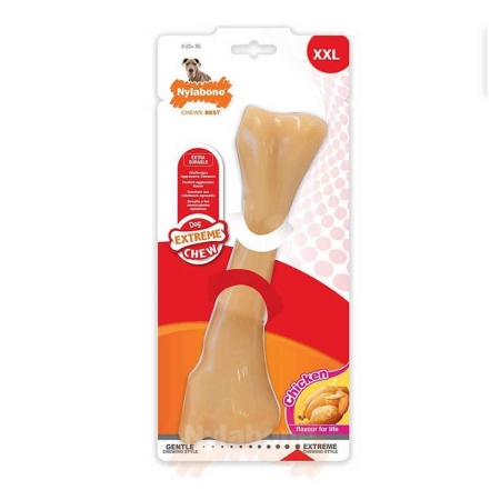 Nylabone Tavuk Aromalı Köpek Çiğneme Kemiği XXL