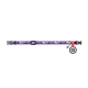 Nylon cat collar with QR passport, "Purple camo" design, plastic fastex, W 10 mm, L 20-30 cm