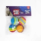 Playfull Renkli Sünger Top Kedi Oyuncağı 3,5 Cm 4'Lü