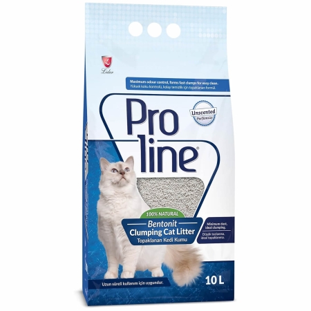 Proline Pro Line Clumping Cat Litter Topaklanan Bentonit Kokusuz Kedi Kumu 10 kg