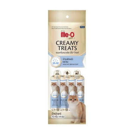 TR55CAS3015 Me-O Gold Biotin Creamy Treat Tuna Kedi Ödülü 4x15gr (12 Adet)