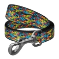 WAUDOG Nylon dog leash "Batman bright" design, W 20 mm, L 122 cm