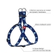 WAUDOG Nylon dog harness with QR passport, "Superman 1" design 40-55 cm