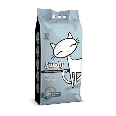 Sandy Marsilya Sabunlu Sodyum Bentonit Kedi Kumu 10 Kg