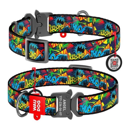Collar Waudog Batman Logolu Metal Tokalı Köpek Boyun Tasması 31-49 Cm 25mm