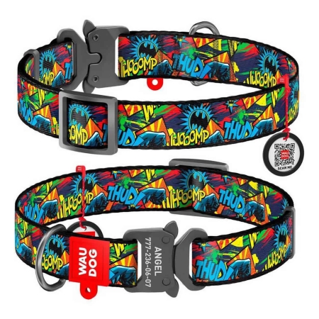 Collar Waudog Batman Logolu Metal Tokalı Köpek Boyun Tasması 35-58 Cm 25mm