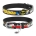 Design genuine leather dog collar with QR passport Batman1 design L 18-24 cm black