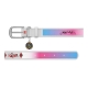 WAUDOG Design genuine leather dog collar with QR passport, "Harley Quinn" design L 26-35 cm white