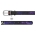 WAUDOG Design genuine leather dog collar with QR passport, "NASA21" design, XS, W 15 mm L 27-36 cm black