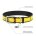 WAUDOG Design genuine leather dog collar with QR passport, "Batman2" design L 18-24 cm black