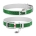 WAUDOG Design genuine leather dog collar with QR passport, "Joker" design, W 12 mm, L 18- 24 cm white